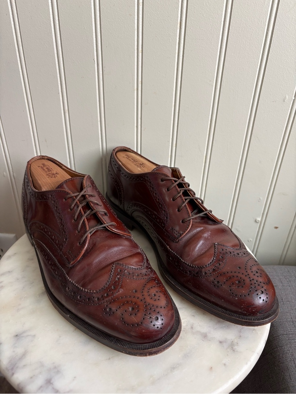 Cole Haan Wingtip Oxfords Shoes Men’s 8 Brown Leather Classic Eclectic Grandpa